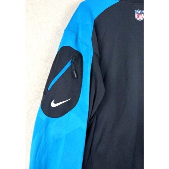 Nike NFL Carolina Panthers Dri-Fit field Full-Zip Jacket Black & Blue Men's 3XL - Picture 8 of 12